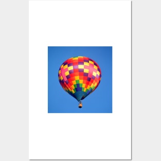 Hot air balloon on a beautiful day Posters and Art